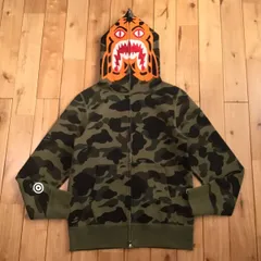 1st camo green タイガー パーカー Sサイズ Tiger full zip hoodie a bathing ape BAPE エイプ ベイプ アベイシングエイプ 迷彩