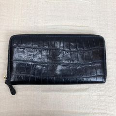 キャリー calee クロコ型押し レザー ラウンドジップ 長財布 - メルカリ