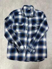 H ＆ M ブルーチェック ウエスタンムード ポケット シャツ