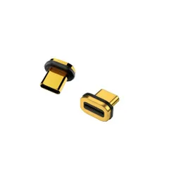 新品 YFFSFDC 24ピン マグネット式 USB-C アダプタ専用Type-c端子 ゴールド 2個パック タイプc マグネット アダプター 24ピン 磁石 端子 防塵 着脱式 大多数タイプのC電話のケーブルアダプターが、平板デバイスに対応しています