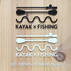 KAYAK×FISHING sticker Sサイズ ★ 釣りステッカーのサムネイル