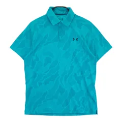 サイズ：MD UNDER ARMOUR アンダーアーマー 1350217 半袖ポロシャツ カモフラ 迷彩柄 ブルー系 [240101488297] ゴルフウェア メンズ ストスト