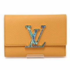 ルイ ヴィトン LOUIS VUITTON ポルトフォイユカプシーヌ コンパクト 三つ折り財布 トリヨンレザー M81669 サフラン 【中古】Aランク