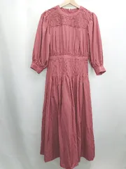 ◇ ⊇ ROPE PICNIC ロペピクニック 長袖 ロング ワンピース サイズ38 レッド系 レディース E  【1506230020461】