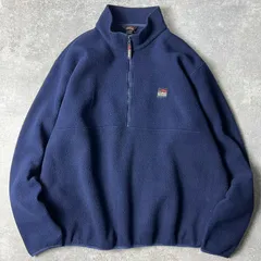 00s LLBean ハーフジップ プルオーバー フリース ジャケット XXL / 00年代 エルエルビーン オールド ネイビー