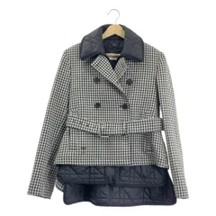 【美品】  Christian Dior / クリスチャンディオール | 2023AW | 千鳥格子 ハウンドトゥース キルトライナーベスト付き ダブル ジャケット | 36 | ホワイト/ブラック | レディース
