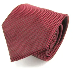 パーフェクトスーツ ブランド ネクタイ チェック柄 ドット柄 メンズ ワインレッド P.S.FA 【中古】