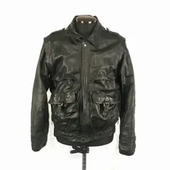 Roberto Gellini★エポーレット/本革/レザーライダースジャケット【42/メンズM/黒】◆BF446<sale>
