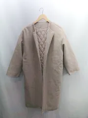 ◇ ⊇ GRL グレイル 長袖 ノーカラーコート サイズM ベージュ レディース E  【1502200011767】