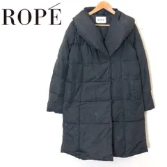 ROPE ロペ　ダウンコート　ジャケット　黒　ブラック ロペ ROPE ダウンコート ロング丈 ショールカラー 38 黒