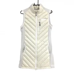 JUN &ROPE ホワイト ノースリーブ ダウンワンピース JUN&ROPE'（ジュンアンドロペ）の「【撥水】ロゴベルト付き