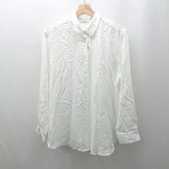 ◇ ◎ Θ UNIQLO ユニクロ 無地 長袖 レーヨン ブラウス サイズXXL ホワイト系 レディース E  【1506300031182】