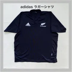 adidas　アディダス　ラガーシャツ　ラグビー　ラグビーシャツ　スポーツ　半袖　厚手半袖　ジャージ　オールブラックス 　ユニフォーム　ニュージーランド代表　ロゴ刺繍　大きいサイズ　メンズ　２XL