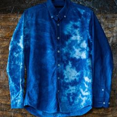 天然藍染シャツ