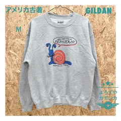 アメリカ古着　GILDAN　プリントトレーナー　スウェット　グレー　メンズ　Mサイズ
