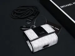 ■新品■未使用■ MICHAEL KORS マイケルコース MK柄 PVC AirPodsケース エアポッズケース ホワイト系 BJ1073