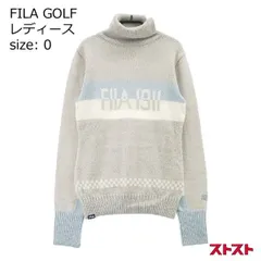 FILA GOLF フィラゴルフ アルパカ混タートルネックニットセーター グレー系 M ［240001890018］