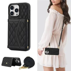 【在庫セール】ケース 背面カード収納 スマホカバー ケース 可愛い Plus 耐衝撃 Plus スタンド機能 アイフォン16プラス iPhone16 ケース iPhone16 保護カバー For iPhone16plus用 ストラップ レザーケース 財布型 斜