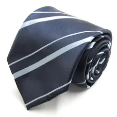 ポロクラブ ブランドネクタイ ストライプ柄 グラデーション PO メンズ ネイビー POLO CLUB 【中古】