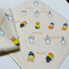 あたしとうさちゃん　ふわふわ　ハンカチ