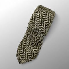 Polo by Ralph lauren ポロ バイ ラルフローレン / ストライプ ツイード ネクタイ リネン×シルク×ウール ITALY製 幅：8cm