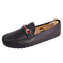 未使用 グッチ GUCCI ローファー モカシン ホースビット ウェブストライプ