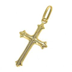 クロス ペンダントトップ ｋ18 18金 イエローゴールド 約0.51g アクセサリー 裏面マット仕上げ