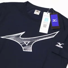 ○送料390円可能商品 ミズノ ゴルフ MIZUNO GOLF 新品 メンズ 接触冷感 吸汗速乾 半袖 Tシャツ 紺 Lサイズ[K2JAB12111-L]一 三 弐★QWER