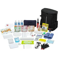 アイリスオーヤマ 防災セット 食品付き 1人用 43点 NBS1-43 防災士監修  避難リュック 防災 非常用持ち出し袋 地震対策 避難 非常食