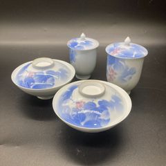 ★未使用品★有田焼 深川製磁 組湯呑 湯飲み コップ お茶碗 夫婦 4個セット ペアセット★