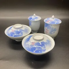 深川製磁 夫婦茶碗 湯呑み 蓋付き4客セット - メルカリ