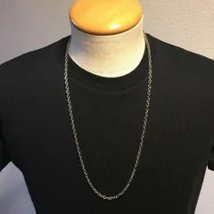 『70㎝』太め 3mm シルバー チェーンネックレス メンズ アクセサリー