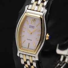 美品 不動品 シチズン レディース 腕時計 シェル文字盤 クレティア