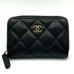 【CHANEL】シャネル クラシック ジップ コインパース AP0216 グレインド カーフスキン ブラック 黒 ゴールド金具 コインケース コンパクトウォレット 小銭入れ 【中古】 USED-S 【9304】