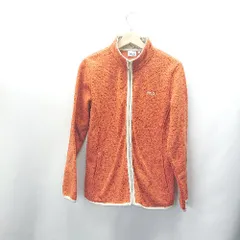 ◇ FILA フィラ 裏起毛 ジップアップ カジュアル ロゴ 刺繍 長袖 パーカー サイズLL オレンジ レディース E  【1407020049740】
