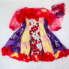 【浴衣リメイク】歌舞伎POPワンピースセット kimono