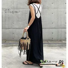 サロペットスカート オーバーオール ジャンパースカート サロペット キャミワンピ レディース オールインワン マキシ オーバーオール 楽ちん 体型カバー  vii3y919817