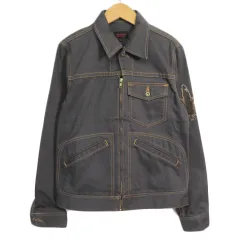 Androgynous 定価18万 フラワー刺繍 ヌバックレザースカジャン 1 Androgynous 定価18万 フラワー刺繍 ヌバックレザースカジャン 1