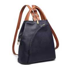 [グッシオ ベーシック] 3way リュック レディース 軽量 ショルダーバッグ 手提げ バックパック レザー 大人 通勤 リュック 120406(ネイビー) 1