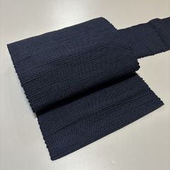★美品　名古屋帯　裂き織　黒　単色　★r1009