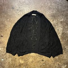 ANEI 24ss HAORI CARDIGAN RENEE LACE BLACK アーネイ 2024ss ハオリカーディガン ボタンレス レース AN0241-S0901