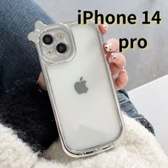 【SHOPS】iPhone14 pro スマホケース シルバー  銀 クリア リボン シンプル 軽量 耐衝撃 透明 おしゃれ シンプル E024