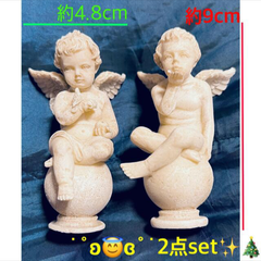 エンジェル Angel 天使 置物 セット 可愛い クリスマス Xmas 鳥