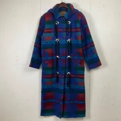 USA製 ウールリッチ Woolrich ネイティブ柄 ウール ロングコート  レディースM 古着 【f240206002】のサムネイル