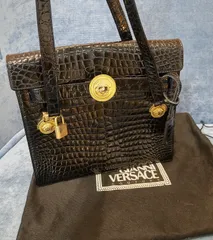 2023年最新】gianni versace ジャンニヴェルサーチ クロコ型押しレザー