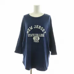 アパルトモン ドゥーズィエムクラス L'Appartement DEUXIEME CLASSE アメリカーナ Football T-sh Tシャツ プルオーバー プリント 七分袖 F ネイビー /NQ