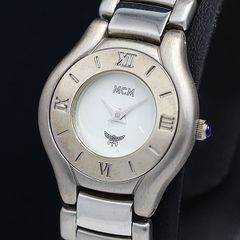 電池交換済 MCM 腕時計 レディース シルバー 箱・保証カード・余りコマ 