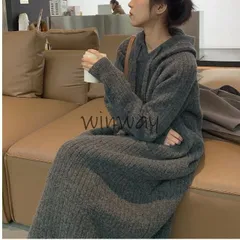 ワンピース チュニック ロングワンピース ニット セーター ロングセーター ハイネック レディース 無地 ニットセーター マキシ ベルト付き カットソー 秋 OL