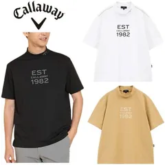 キャロウェイ メンズ ゴルフウェア 半袖  ヘビーテンジク モックネック 半袖シャツ Callaway Golf  C24234102