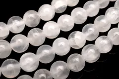 ホワイトカルサイト 8mm １連（約３８cm） パワーストーン 天然石 _R5901-8